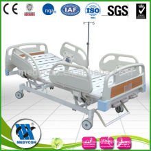 MDK-T211 tres manivelas lujosas camas de hospital manual ABS fría placa de acero